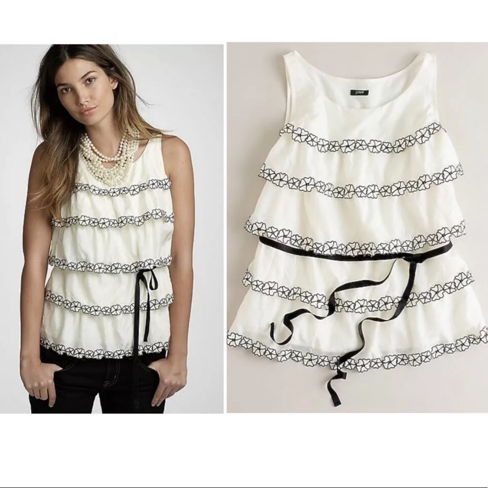 J. Crew Tiered Vintage Fleur Top